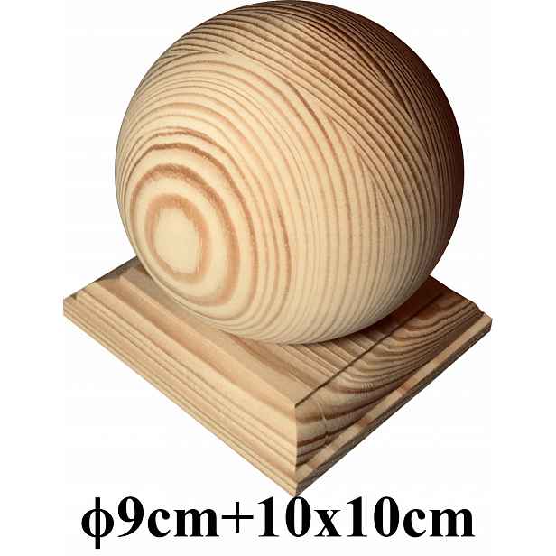 Dřevěné Kuličky Kula dřevěná 9 Cm podložka 10 x 10 cm