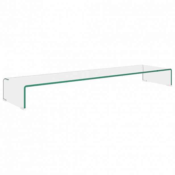vidaXL TV stolek / podstavec na monitor čiré sklo 120x30x13 cm