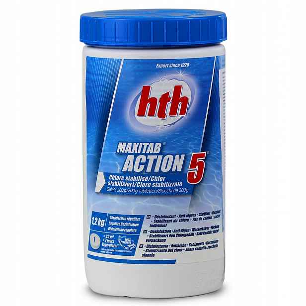 Hth Spa Multifunkční 5v1 tablety proti řasám Maxitab Action 200 g 1,2 kg