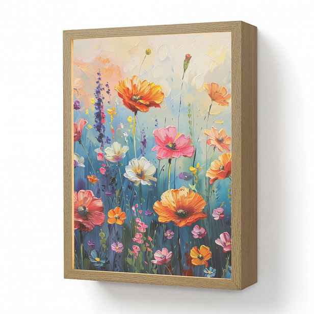 OnlyWow NÁSTĚNNÁ LAMPA S AKUMULÁTOREM Květiny - Příroda - Akvarel - Umění 30x40 cm