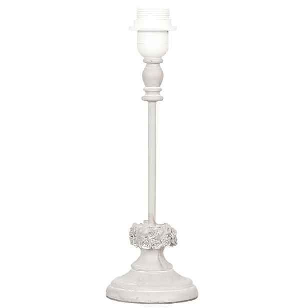 Šedá základna ke stolní lampě s růžičkami – Ø 11*35 cm E27/max 1*60W Clayre & Eef