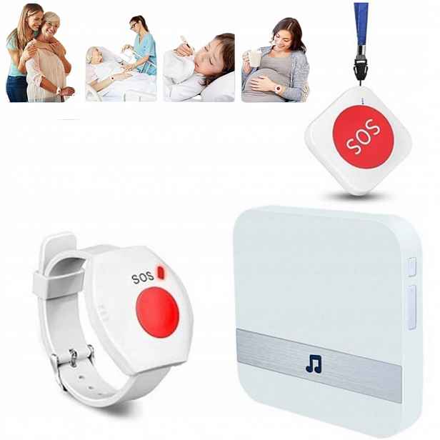 Tlačítko přivolání pomoci pro seniory Sos náramek Vodotěsný alarm