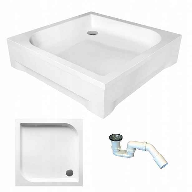 Čtvercová sprchová vanička pod skříň Tenor 80x80 pouzdro