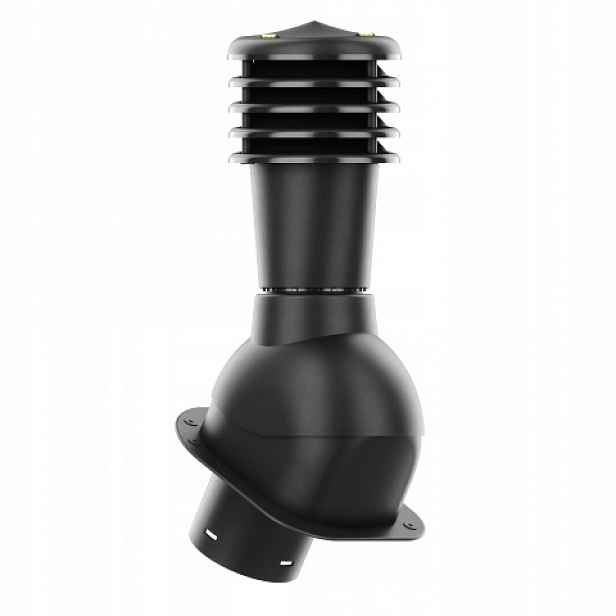 Větrací komín Smartline profil H fi 125 mm nezateplený, černý