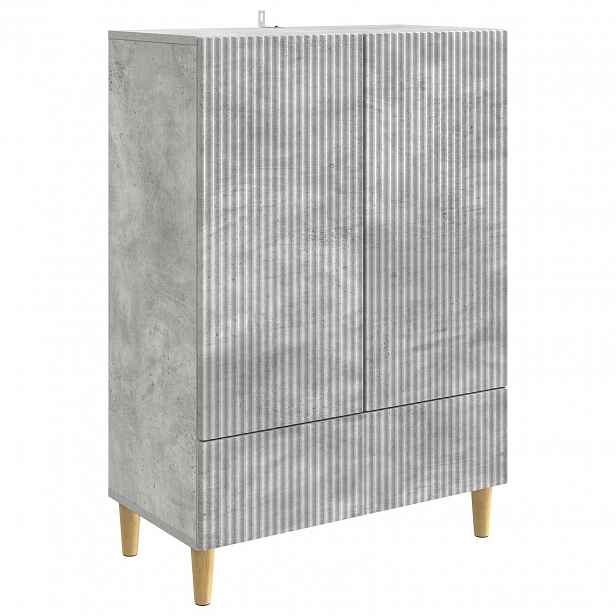vidaXL Servírovací skříň se zásuvkou Betonově šedá 66 x 34,5 x 95 cm