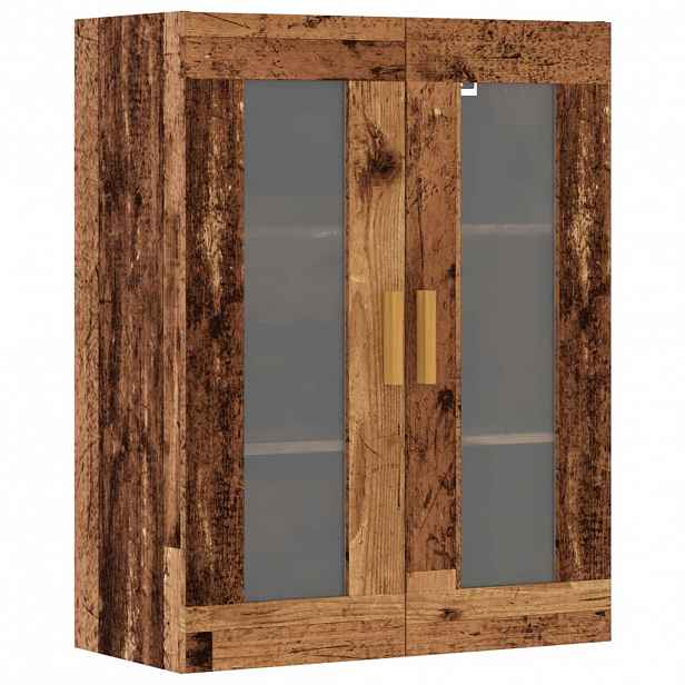 vidaXL Závěsná nástěnná skříňka old wood 69,5 x 34 x 90 cm