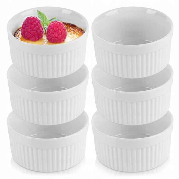 Keramické zapékací misky bílé 260 ml 6 ks
