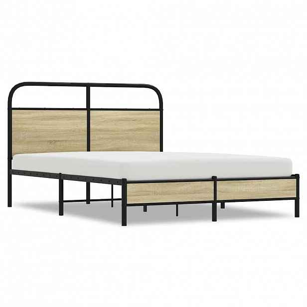 vidaXL Rám postele bez matrace 120x200 cm dub sonoma kompozitní dřevo