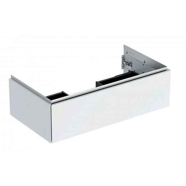 Geberit ONE - Umyvadlová skříňka 89x27x47 cm, 1 zásuvka, lesklá bílá 505.073.00.1
