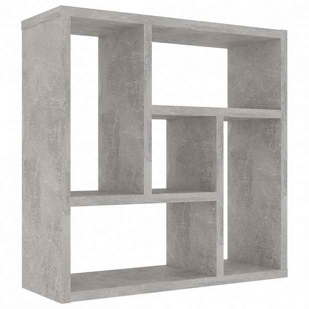 vidaXL Nástěnná police betonově šedá 45x16x45 cm kompozitní dřevo