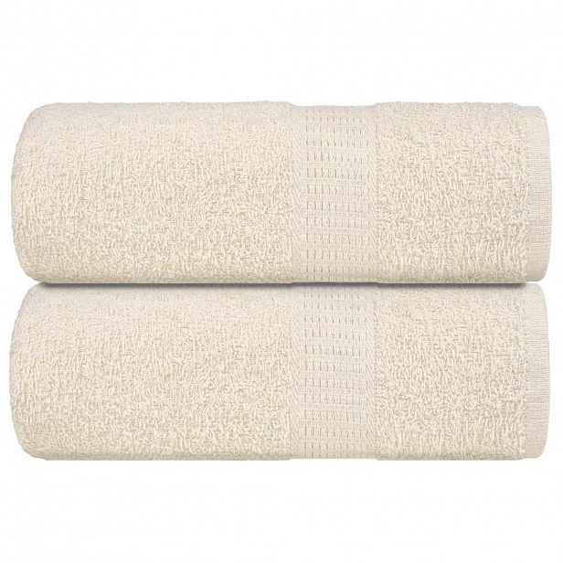vidaXL Ručníky FROGN 2 ks krémové 30x30 cm 360 g/m²