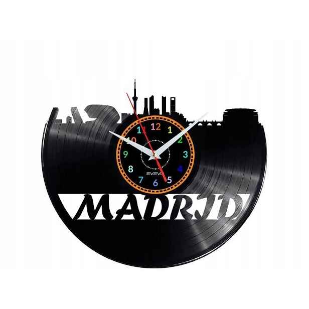 Madrid Dárek Originální dekorace do domu Hodiny z vinylové desky