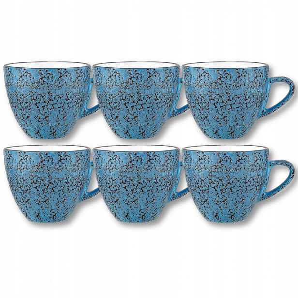 Šálek na espresso porcelánový modrý 75 ml Wilmax 6 kusů
