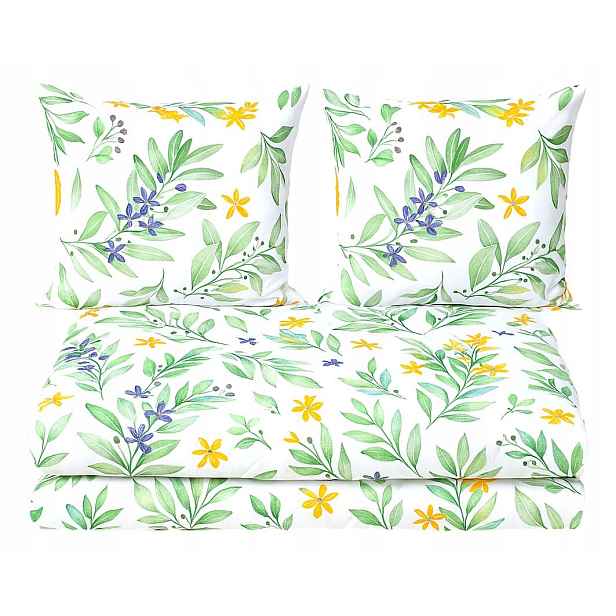 Letní přikrývka bavlněná Set s polštáři 200x220 50x60 Letní Aura