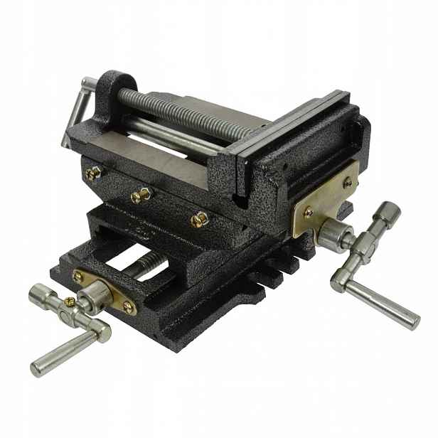 Svěrák Geko křížový dvouosý strojní 125 mm