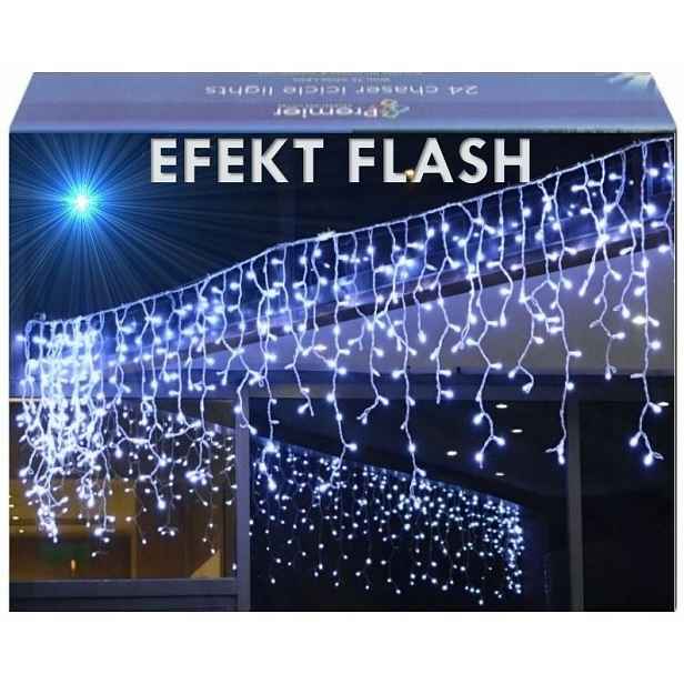 Sople 500 Led Záclona Venkovní Osvětlení IP44 Bílá Studená Studený Flash 21M