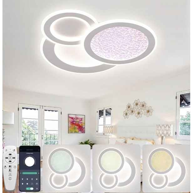 stropní svítidlo Led Bílá Kulatý, Moderní, S Dálkovým Ovládáním 88 W