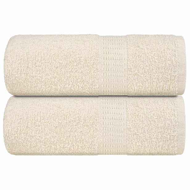 vidaXL Ručníky pro hosty FROGN 2 ks krémové 30x50 cm 360 g/m²