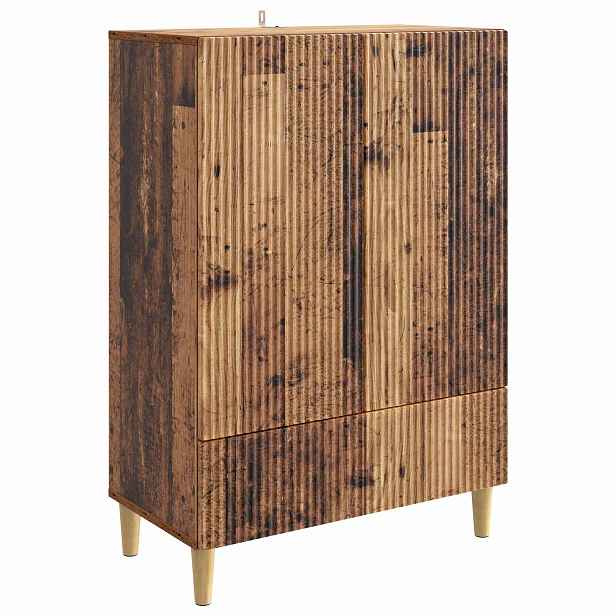 vidaXL Servírovací skříň se zásuvkou Staré dřevo 66 x 34,5 x 95 cm