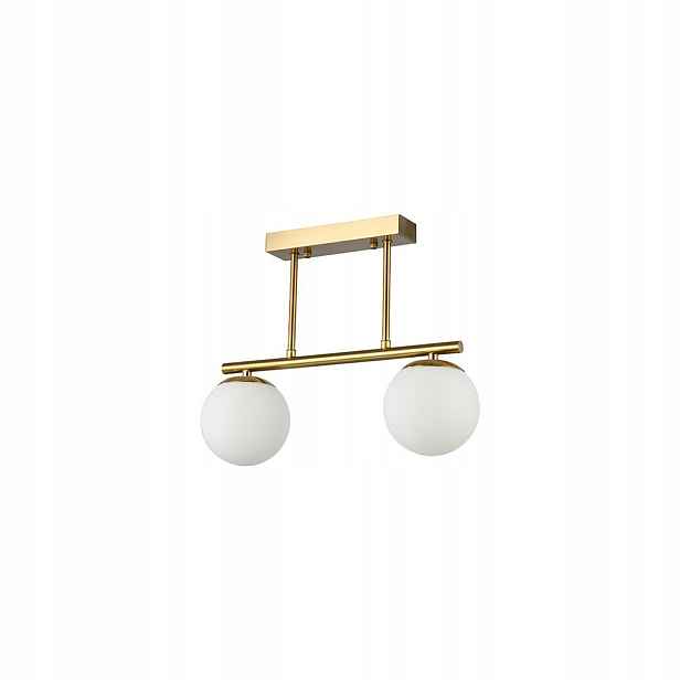Zlatý Led Lustr Ocel Sklo E27 2X35W BALI-12