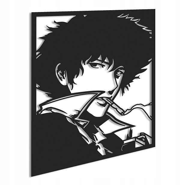 Dřevěný obraz Anime Spike Cowboy Bebop Nástěnná Dekorace 3D obraz