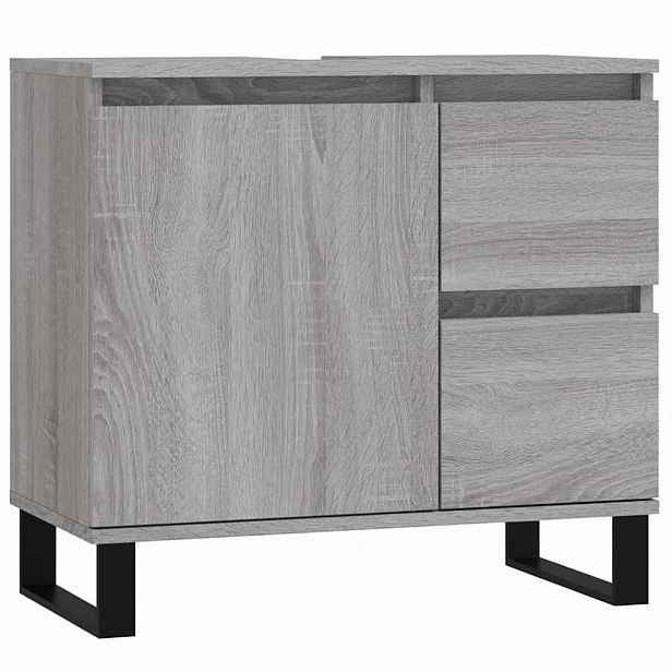vidaXL Koupelnová skříňka šedá sonoma 65 x 33 x 60 cm kompozitní dřevo