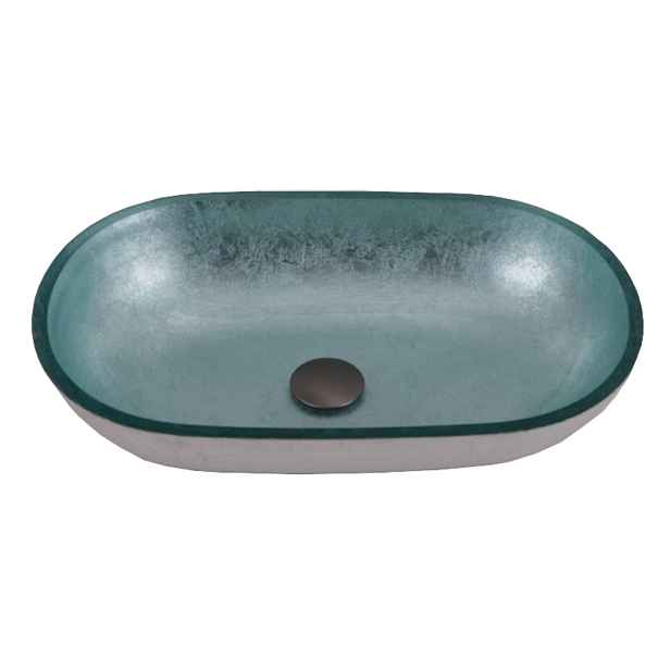 Olsen Spa  OLKLTG223 - Skleněné umyvadlo na desku LEIDEN 55×34×12 cm
