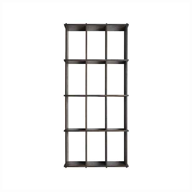 Patrová police z jasanového dřeva v tmavě přírodní barvě 58 cm Grid – OYOY Living Design