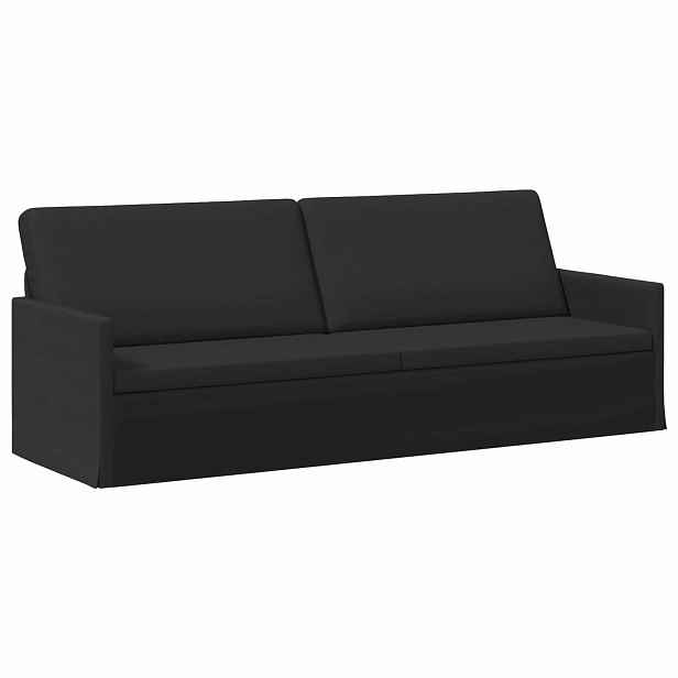vidaXL 3-místná pohovka Černá 220 x 81 x 82 cm Textil