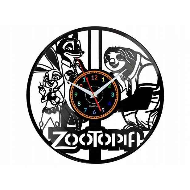 Zootopia Dárek Originální dekorace do domu Hodiny z vinylové desky