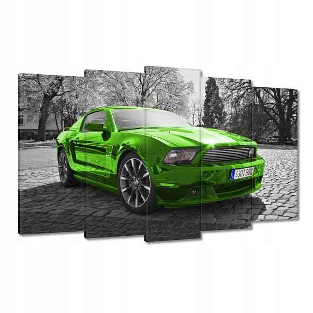 Obrazy 100x60 Zelený Ford Mustang Usa