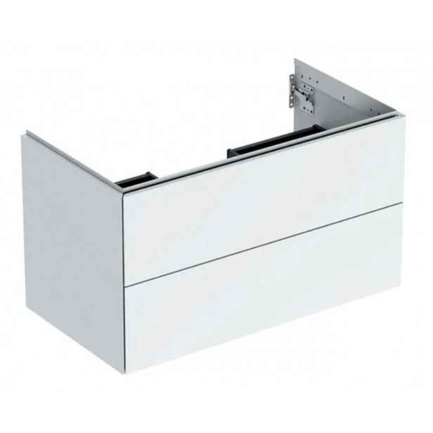 Geberit ONE - Umyvadlová skříňka 89x50x47 cm, 2 zásuvky, lesklá bílá 505.263.00.1