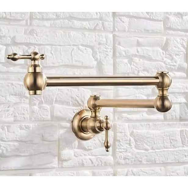 Krunn Potfiler Stylová nástěnná kuchyňská baterie Pot Filler Potfiller Zlatá
