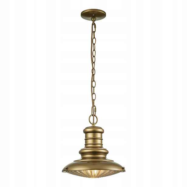 Venkovní závěsná lampa klasická retro hnědá 30 cm IP44 Feiss