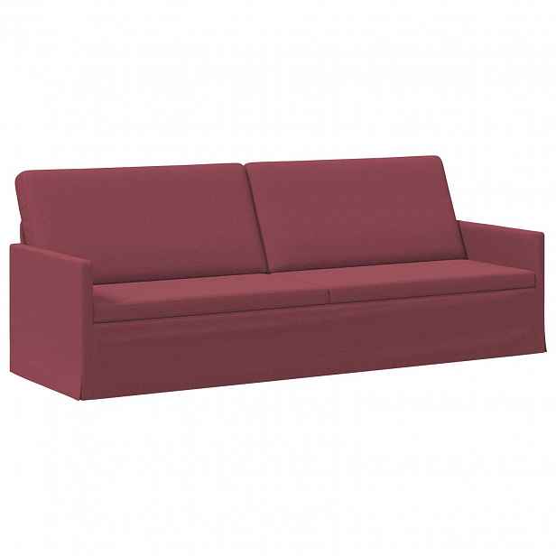 vidaXL 3-místná pohovka Víno Červené 220 x 81 x 82 cm Textil