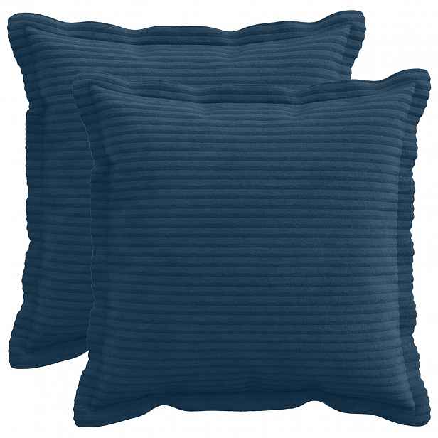 vidaXL Povlak na polštář 2 ks HOUTEN Námořnická modrá 40 x 40 cm