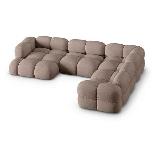 Hnědá rohová pohovka (pravý roh/do "U") Loretto – Cosmopolitan Design