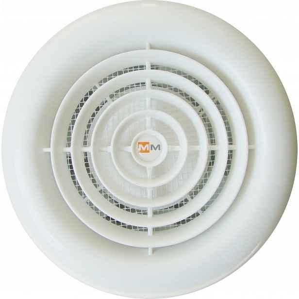 Stropní Koupelnový Ventilátor Na Stěnu Krátký 37 MM Kulatý Fi 100