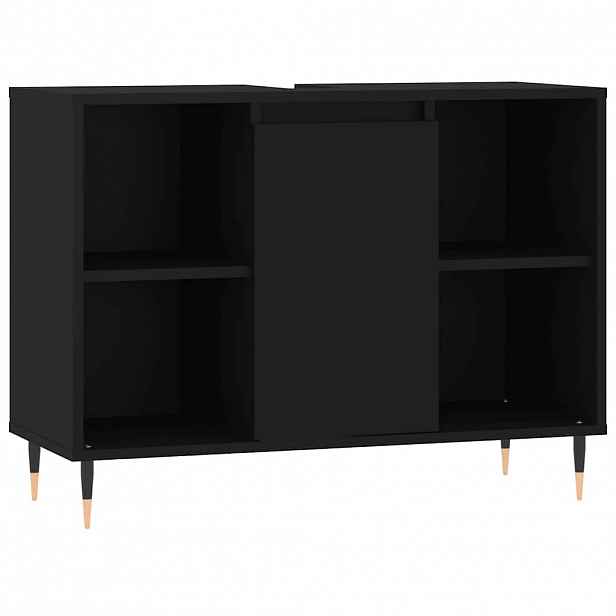 vidaXL Koupelnová skříňka černá 80 x 33 x 60 cm kompozitní dřevo