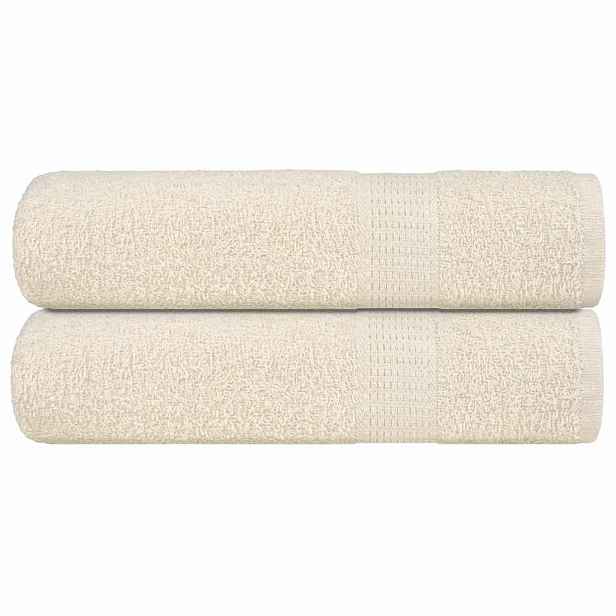 vidaXL Ručníky FROGN 2 ks krémové 50x100 cm 360 g/m²
