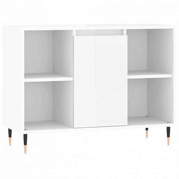 vidaXL Koupelnová skříňka lesklá bílá 80 x 33 x 60 cm kompozitní dřevo