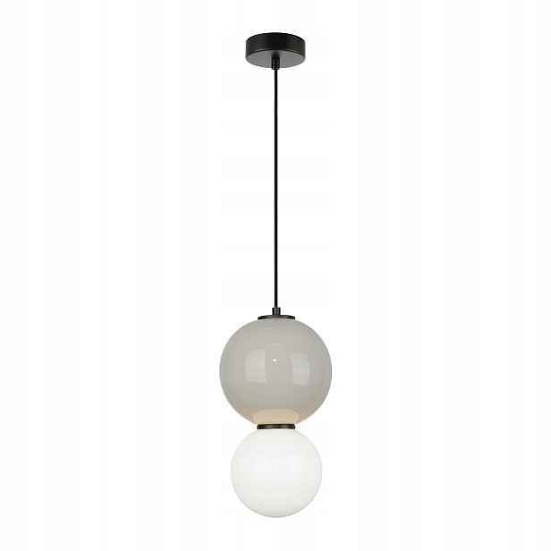 Moderní závěsná lampa Italux Pieve Led 6W šedo-bílá Ø 18 cm IP20