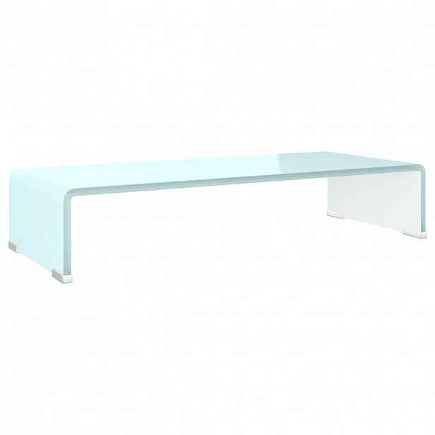 vidaXL TV stolek / podstavec na monitor sklo zelený 60 x 25 x 11 cm