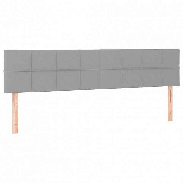 vidaXL Čela postele světle šedá 160x5x78/88 cm látka