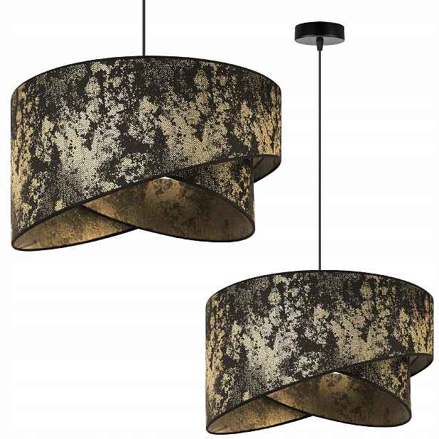 Závěsné Stropní Svítidlo S Jedním Stínítkem Glamour Zlatá Do Jídelny