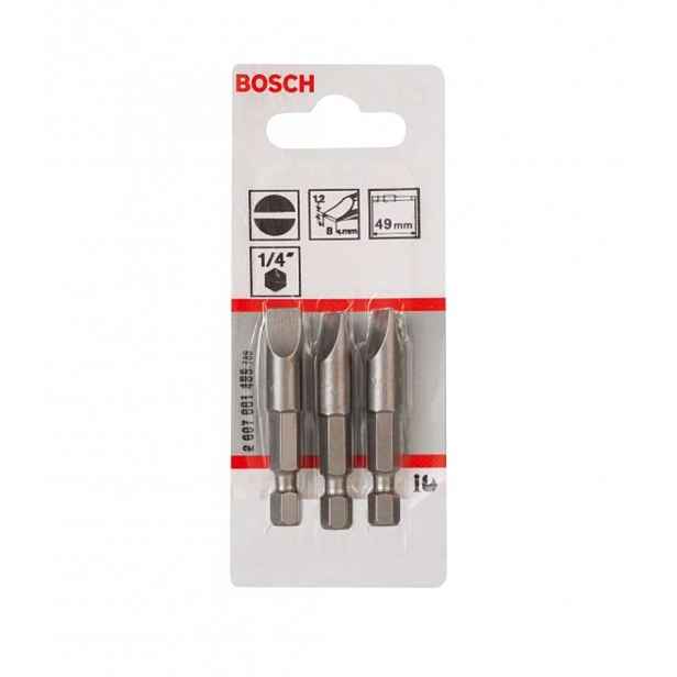Bosch - Sada bitů S1,2x8, délka 49 mm, 3 ks 2607001485
