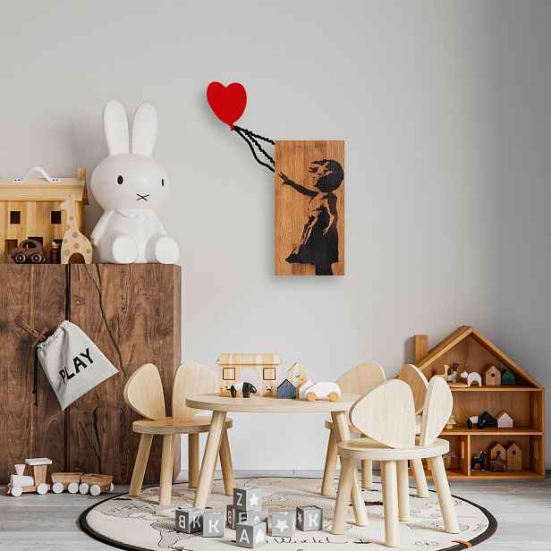 Dekorativní dřevěný doplněk na zeď Banksy - 15