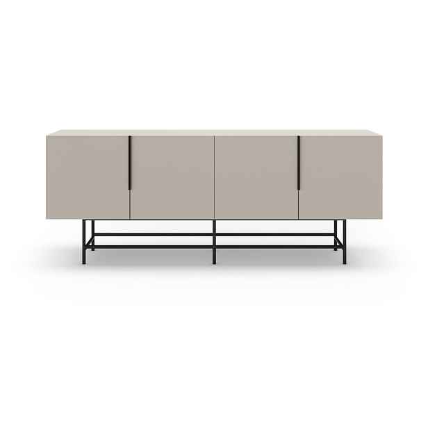 Krémová nízká komoda 200x77,5 cm Eldia – Marckeric