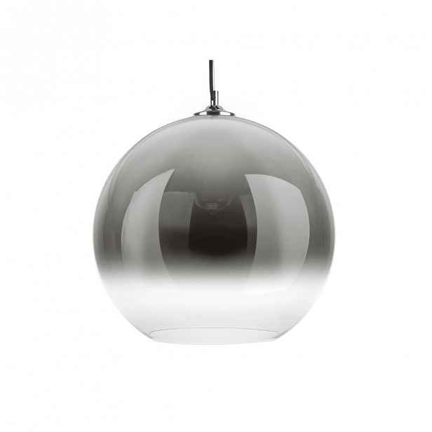 Šedé skleněné závěsné svítidlo Leitmotiv Bubble, ø 40 cm