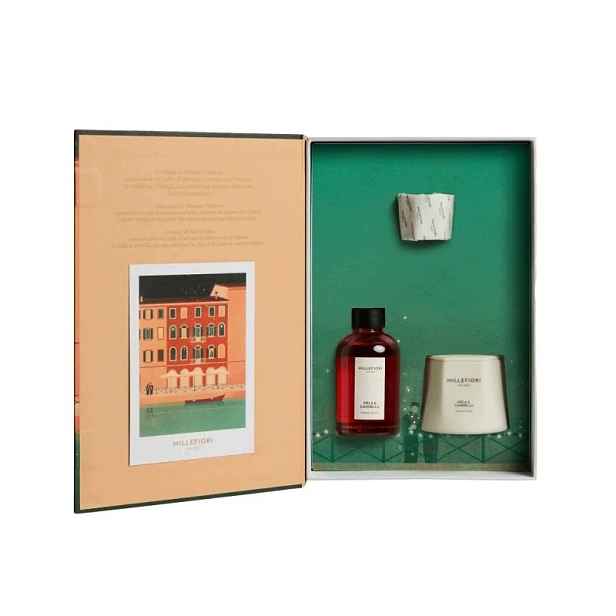 Vánoční sada Svíčka a tyčinky 100 ml Mela & Cannela Millefiori Mi